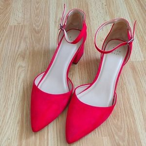 Bright red heels